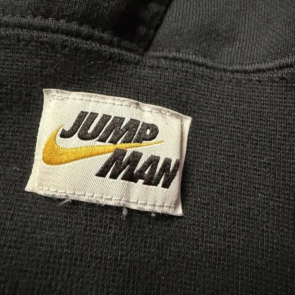 Nike Air Jordan Jumpman Crew Sweatshirt Black Embroidered Logo Mens L